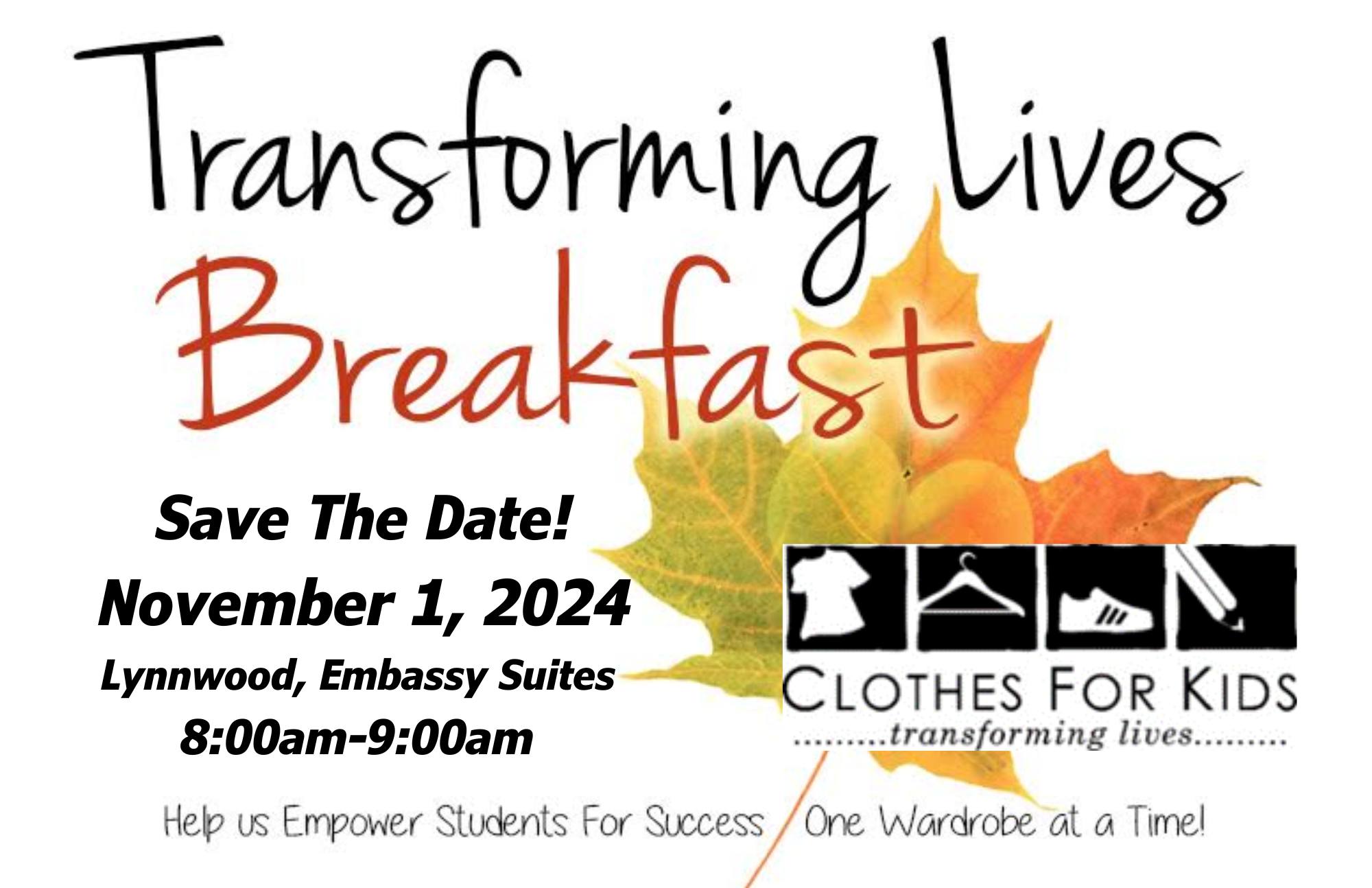 Save The Date Breakfast 2024